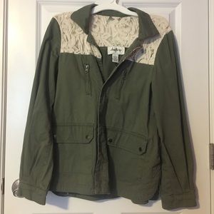 Army Green and Lace Jacket